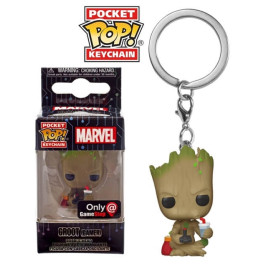 Funko Keychain Groot Gamer