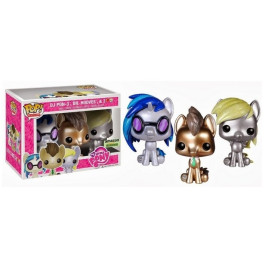 Funko Metallic DJ Pon-3, Dr. Hooves & Derpy