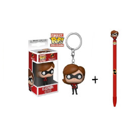 Funko Keychain Elastigirl+Funko Pen Topper Elastigirl