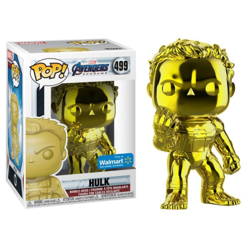Funko Mania Funko Hulk Yellow Chrome Walmart Exclusive Avengers