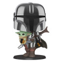 Funko Giant Chrome Armor Mandalorian with The Child 10''