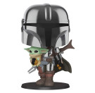 Funko Giant Chrome Armor Mandalorian with The Child 10''