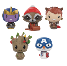  Thanos Ugly Sweater - Rocket Raccoon Sled - Squirrel Girl Stocking - Groot Lights - Cap Snowman