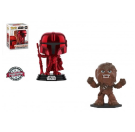 Funko Mandalorian Red Chrome +  Mystery Mini Chewbacca