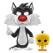 Funko Flocked Sylvester & Tweety